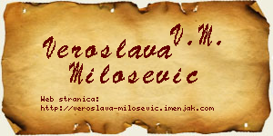 Veroslava Milošević vizit kartica